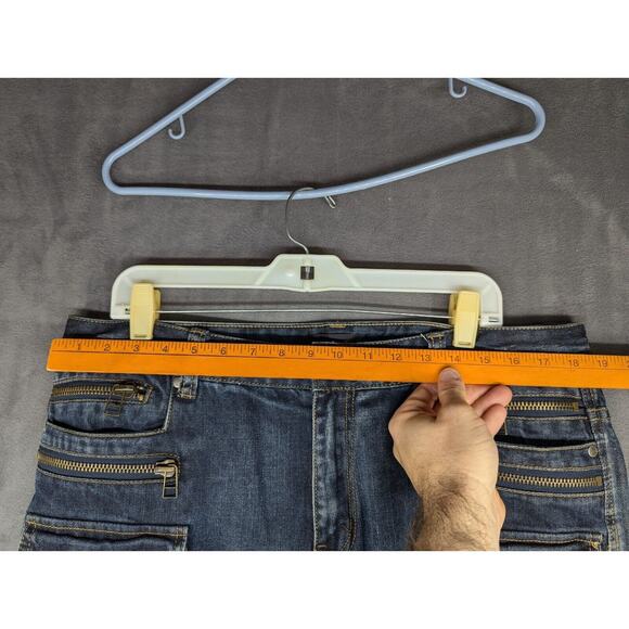 Jeansian Jeans Mens 38 Blue Multiples Pockets And Zipper Size 37x33 - Picture 4 of 12